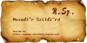 Mozsár Szilárd névjegykártya