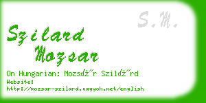 szilard mozsar business card